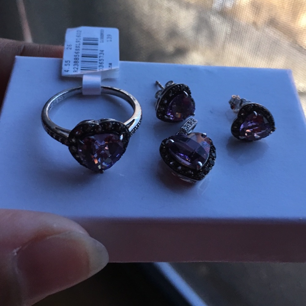 Lorenzo Amethyst & smoky quartz set Valentine’s - Picture 3 of 8
